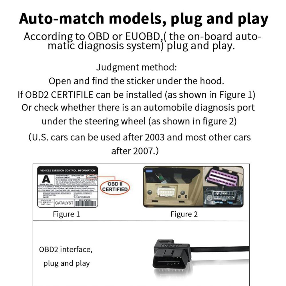 M6S Car Hd up Di lay ODB II meter Tachometer  eed/Water Temperature/Voltage LED Hd Up Di lay Projector Auto Truck SUV RV 3.5