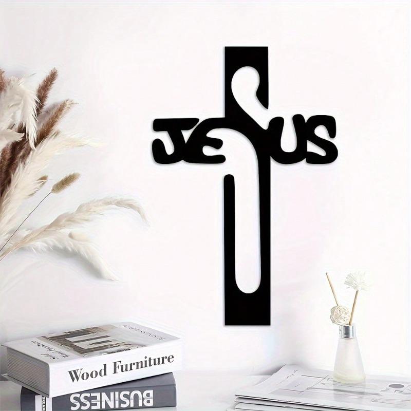 Jesus Cross Metal Wall Art Christian Decor Living Room Housewarming Christmas Gift