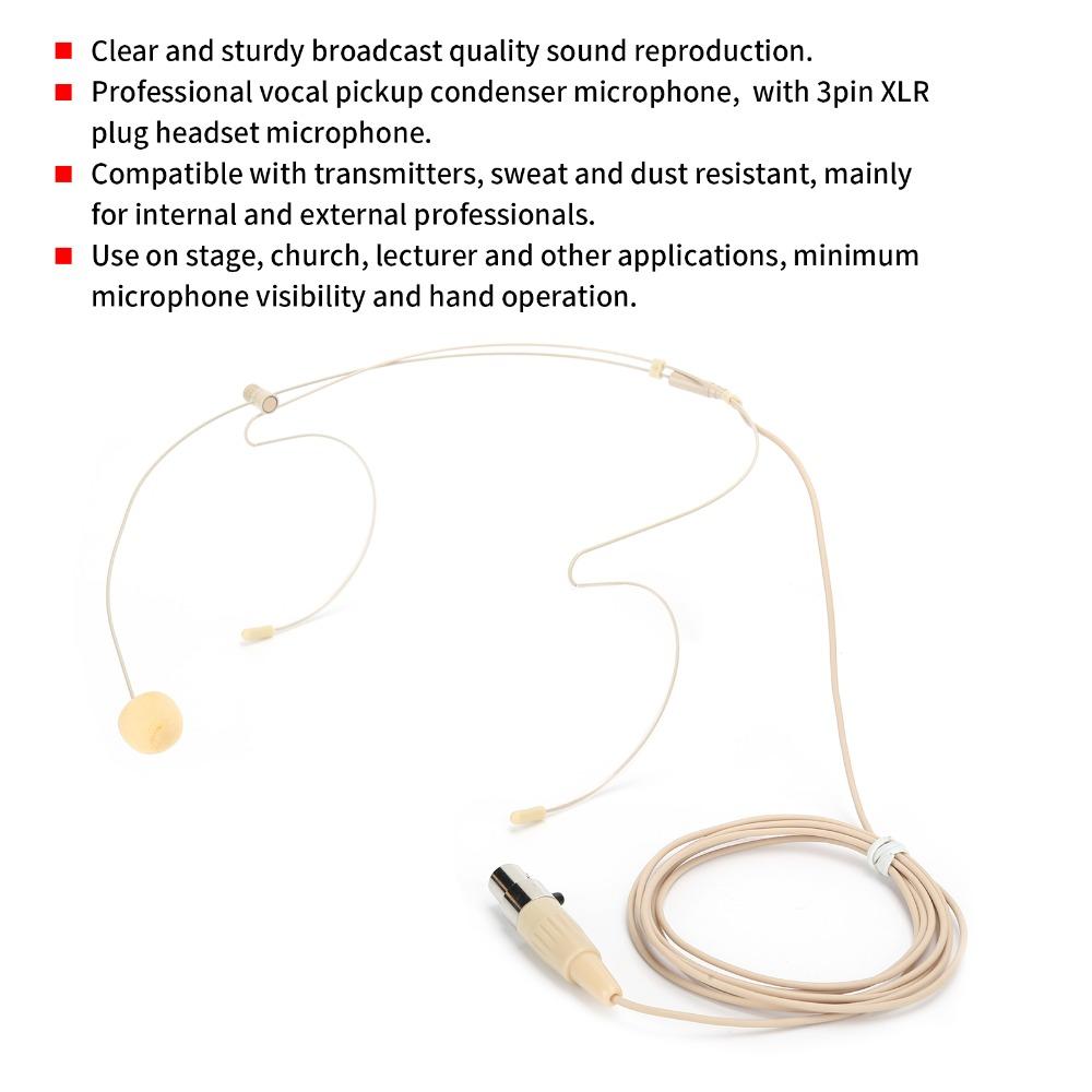 Mini XLR Connector 3 Pin Connector Headset Microphone Broadcasting