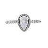 Elegant Pear-Shaped Halo Drop Diamond Ring: Light Luxury Surprise Gift