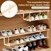 40-80CM Expandable Shoe Rack Organizer Aluminium Shoe Storage Rack Hanging Shoe Organizer Multi-Purpose Cabinet Class Shelves