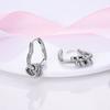 New 925 Silver Sparkling Heart Shape Women Earrings Brilliant Wedding Engagement Star Earrings Jewelry Gift