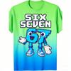 Sommer Mode Cartoon Sechs Sieben 67 Aufdruck Kinder T-Shirts Sommer Street Kurzarm Outdoor Freizeit Oberteile für Jungen und Mädchen T-Shirts Top