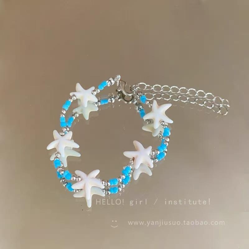 Seaside travel shell starfish bracelet female bohemian creative woven conch bracelet holiday wind hand