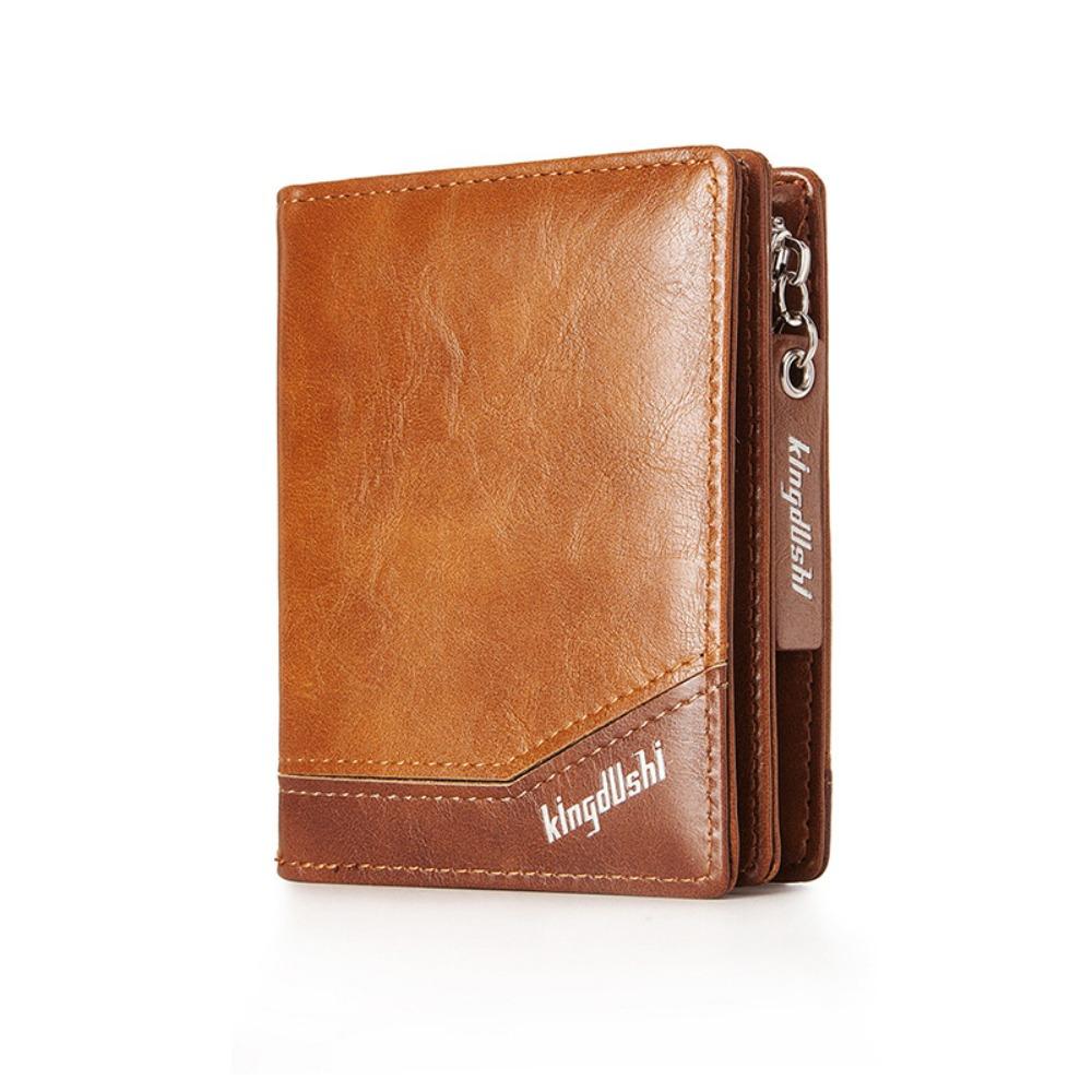 

Zipper Business Clutch Bag Vintage Men ID Card Holder Leisure Short PU Wallet Women синій