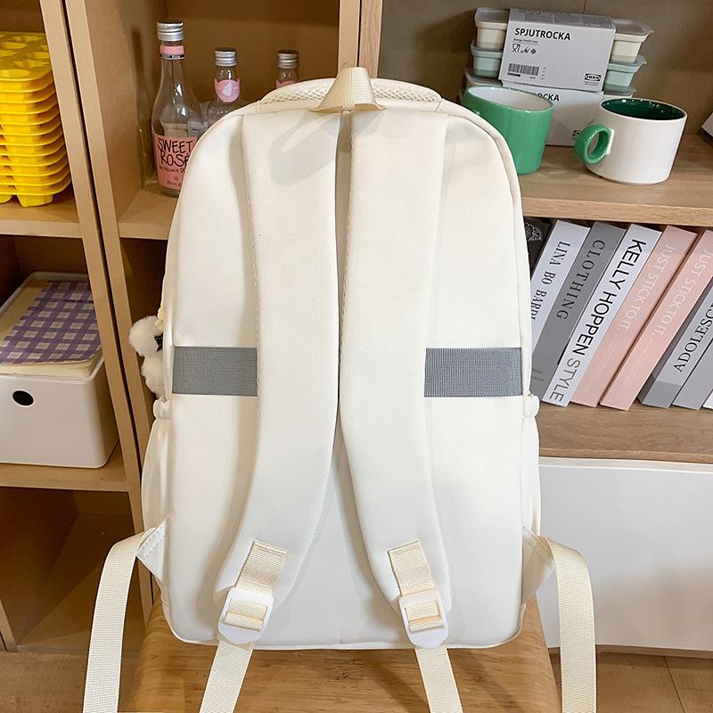 School Bag New School Bag Female Korean Version Ins Wind Two-dimensional Transparent Bar Pain Bag Multi-compartment Middle and High School Student
