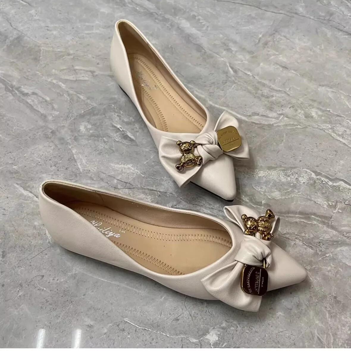 

Модные женские туфли-мокасины на плоской подошве с мягкой подошвой, цвет молочный, одинарные, быстрая доставка, оригинальный бренд класса люкс, женская обувь Y2k 40