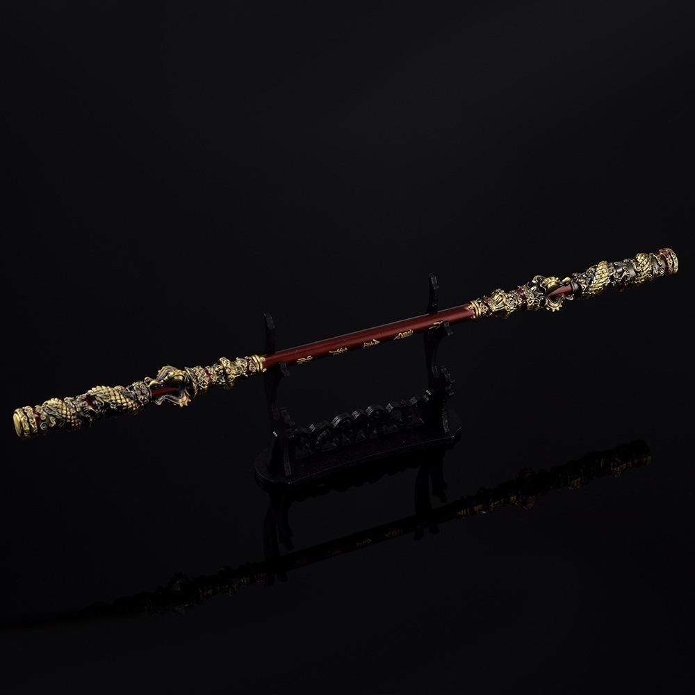 35cm Wukong Game Weapon Golden Cudgels Zinc Alloy Props Game Collection Desk Room Decoration