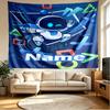 Custom Name Personalized Cosmic Bot Crew Print Tapestry, Wall Art Decor, Bedroom, Dorm, Apartment, LivingRoom, Party Backdrop, Gift for Birthday
