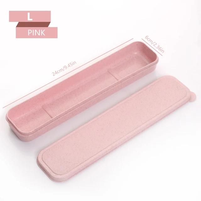 21/24 cm PP Bærbar Reisebestikk Oppbevaringsboks Etui Matservise Kjøkkengaffel Skjeboks For Barn Skolebestikk