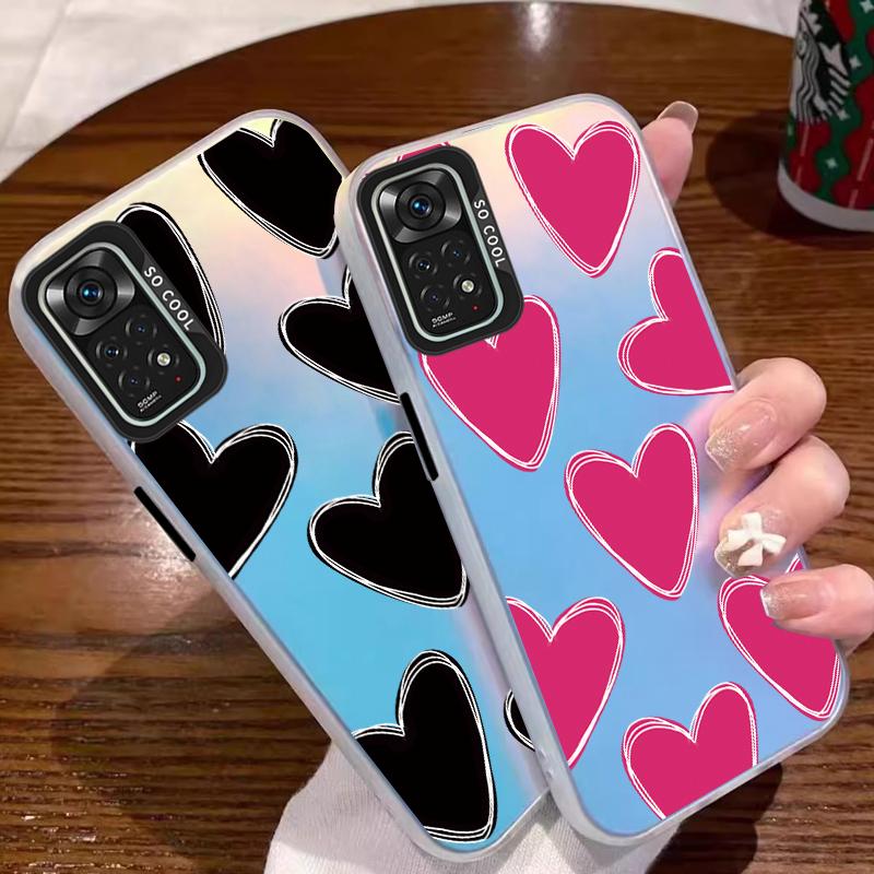 For Redmi Note 11 11S 14 13 Note14 Note13 Pro 5G 4G Case Shockproof TPU Soft Bumper Hard Back Cover Love Heart Aircraft Fundas