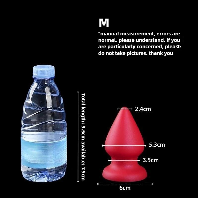 S-XXXL Ogromny Korek Analny Płynny Silikon Miękki Stożkowy Korek do Pośladków Duże Dildo Analne dla Kobiet Mężczyzn Masaż Punktu G /prostaty 18+ Zabawki Seksualne