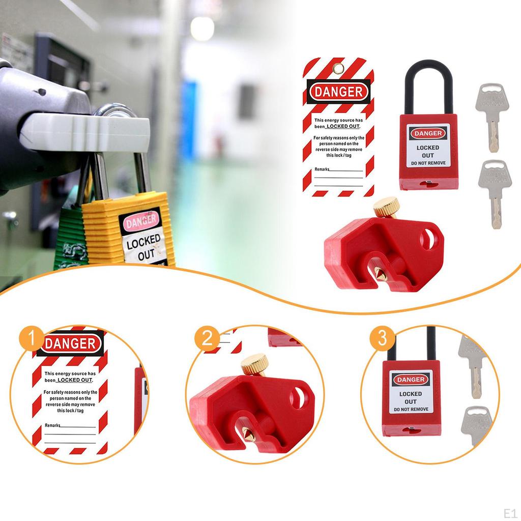 Circuit Breaker Lockout Tagout Kit Lock Tool Professional Compact Practical Easy To Install Padlock