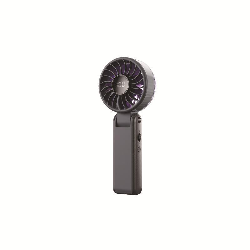 

2026 New Model Foldable Handheld Portable Fan with Digital Display and 100-Level Stepless Speed Adjustment RD26