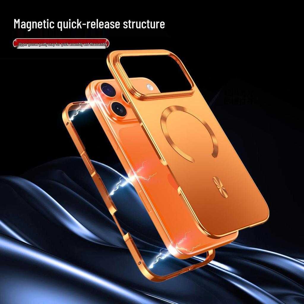 Apple iPhone 17 Pro Max Magnetic Buckle Case - Anti-fall Metal Shield for iPhone 16 Pro