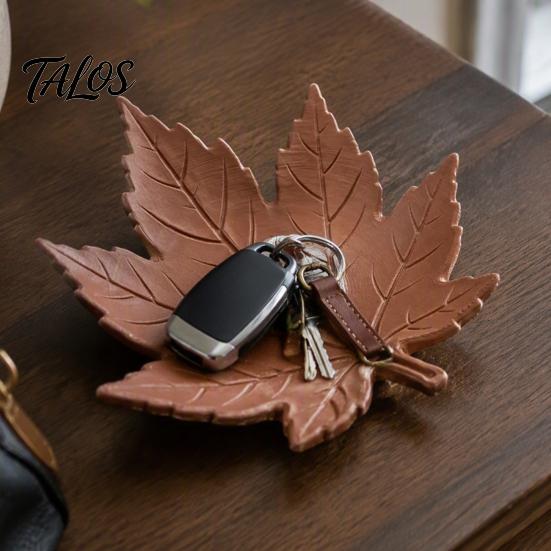 Entryway Key Holder 3D Printed Maple Leaf Trinket Dish, Autumn Fall Tray, Jewelry Nature Inspired Decor Tray for Entryway, Thanksgiving Tabletop Home