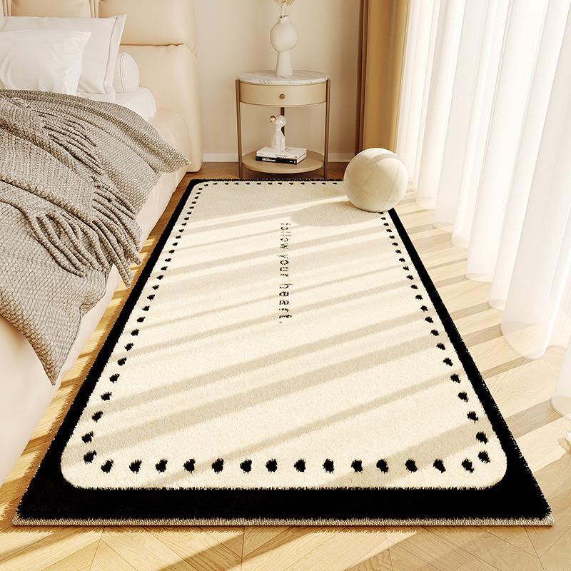 Simple Cream Style Faux Cashmere Living Room Fluffy Rugs Home Decor Bedroom Cloakroom Bedside Non-Slip Rugs