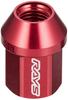RAYS Duralumin Lock Nut Set for L32 M12 X Red 74020001103RD & 5H, 1.5, Anodized,
