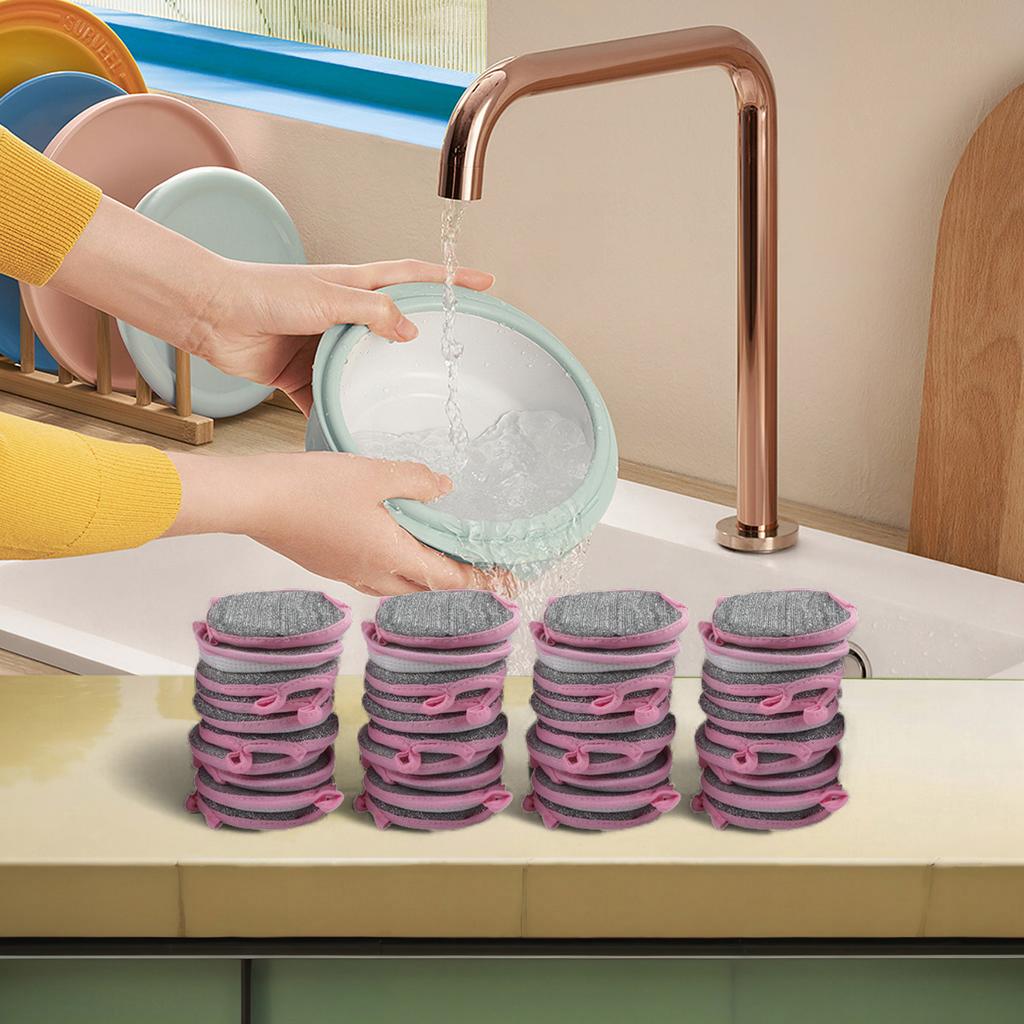 Cleaning Dishes As Shown In The Picture Dishwashing Sponge 40pcs Dishwashing Cleaning Sponges Cleaning Tool Stubborn Stains