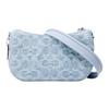 Coach Signature Denim Mini Hobo Bag Light Blue Leather Trim Silver Hardware Daily Casual CJ939-LHPBU