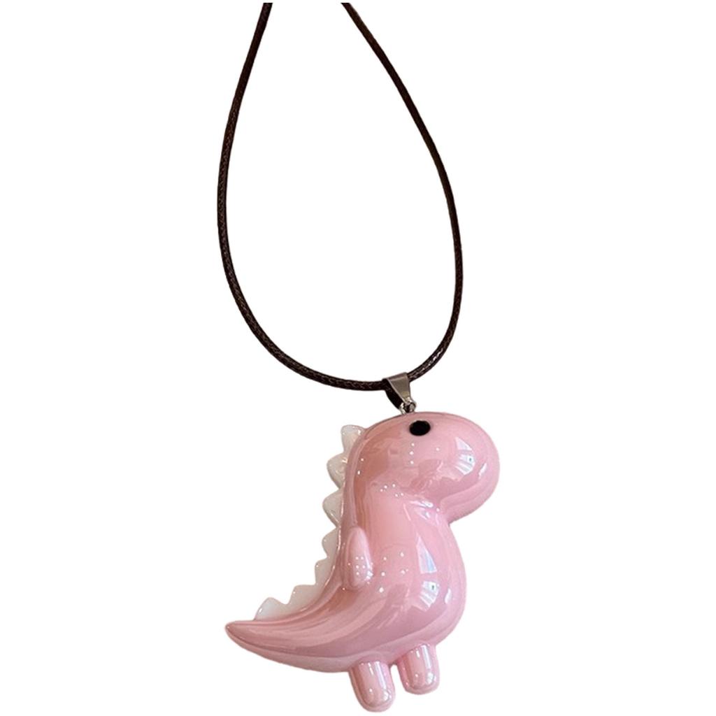 Sweet Elephant Dinosaur Necklace Long Rope Chain Choker Unique Animal Pendant Neckchain Fashion Jewelry for Women