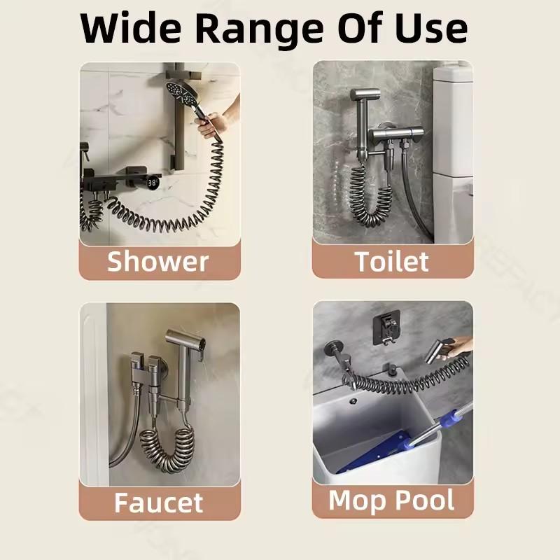 New 1.5/2/3/5M Spring Flexible Retractable Shower Hose Spiral Flexible Hose For Showerhead Toilet Bidet Water Pipe Plumbing Bath