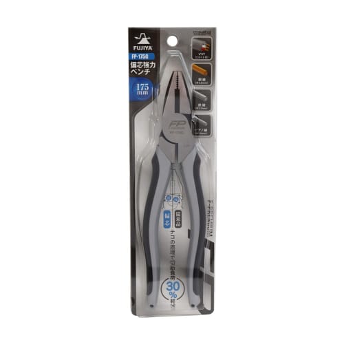 Fujiya Eccentric Heavy Duty Pliers, 175mm, FP-175G, Silver