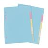 1Set A5 Index Divider Pack 5 Color Tab Dividers Extra Wide Reinforced Hole Design for 6-Ring Binders Quick Section Access