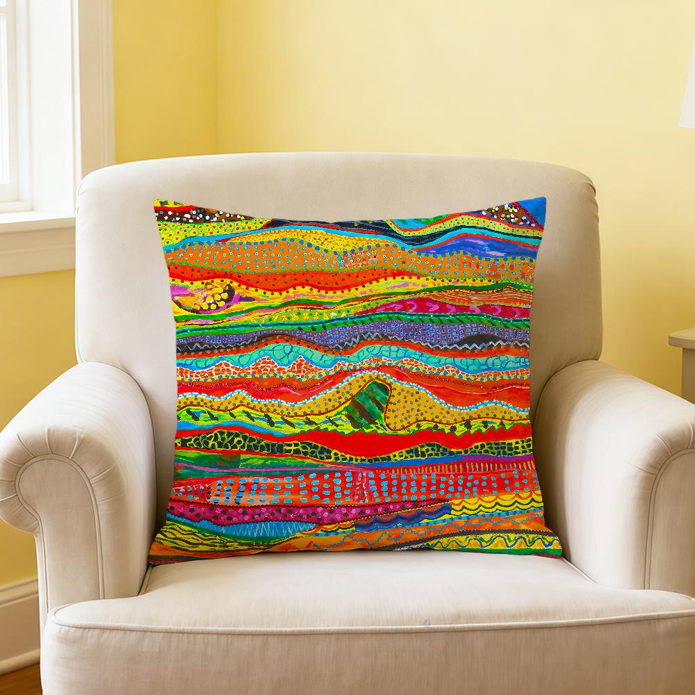 

vintage color abstract distorted irregular art soft Comfortable Pillow Case Sofa Living Room Home Decor Protective Covers 40X40cm