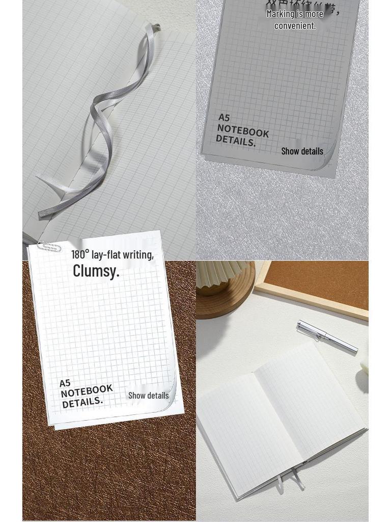 Premium A5 French Grid Notebook with Customizable Logo and Gift Box