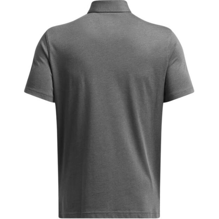 Under Armour Icon Logo Print Outdoor Casual Sports Short Sleeve Polo Shirt Men Polo Shirts Rhino-Gray 1386608-025