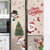 Christmas, Decorative Electrostatic Glass Stickers, Snowman Stickers, Santa Claus, Reindeer, Window Stickers, Snowflake Window Decorations