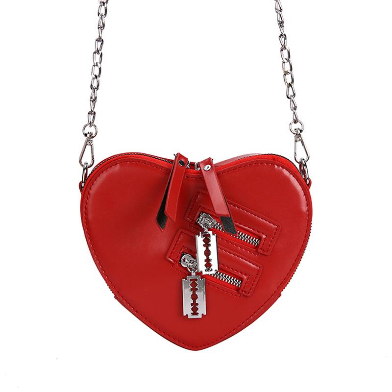 Mode Liebe Herzform Umhängetaschen für Frauen Luxus Designer Handtaschen aus Leder Marke weibliche Kette Umhängetasche Handtasche