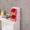 Mini Storage Box 1:12 Scale Miniature Slanted Storage Box Tiny Double Drawer Organizer for Doll Mansion Bedroom Desk