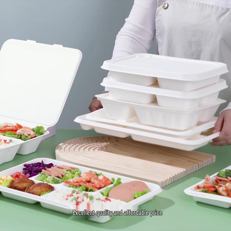 COFLYEE Biodegradable Disposable Hamburger & Takeaway Boxes