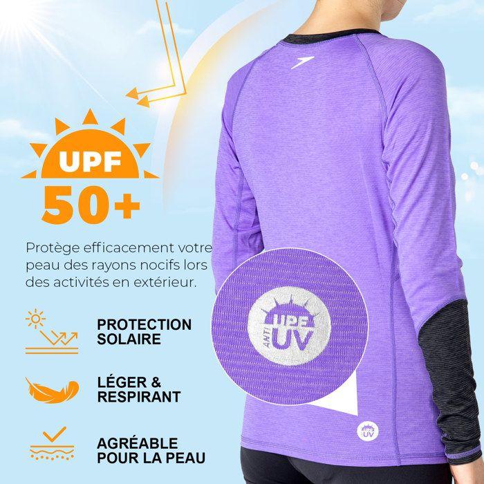 Rashguard - SPEEDO - Casual Femme - Manches Longues - UPF 30+ - Tissu à Séchage Rapide
