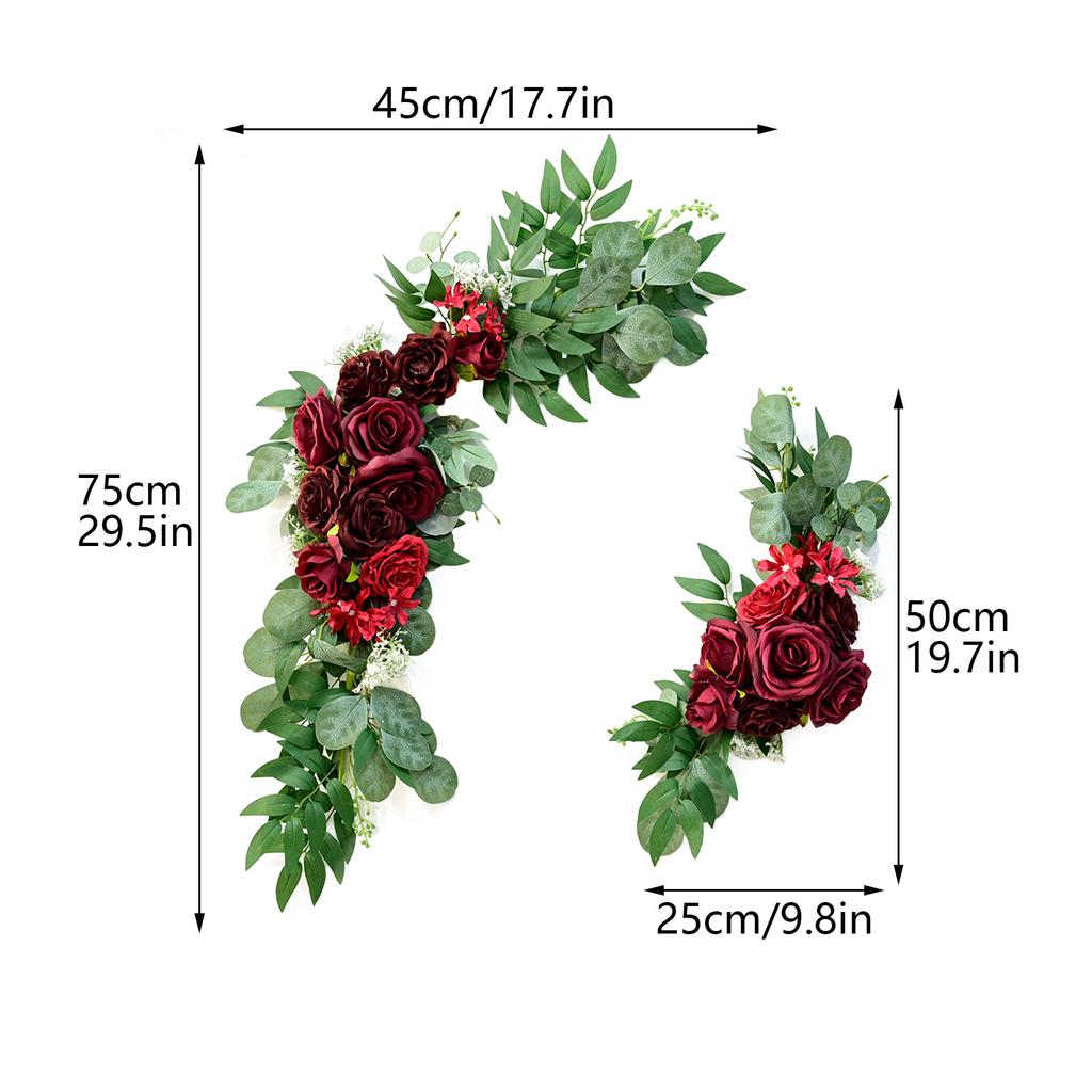 Wedding Arch Flowers Artificial Burgundy Wedding Flowers for Wedding Welcome Signs Decorations Pink