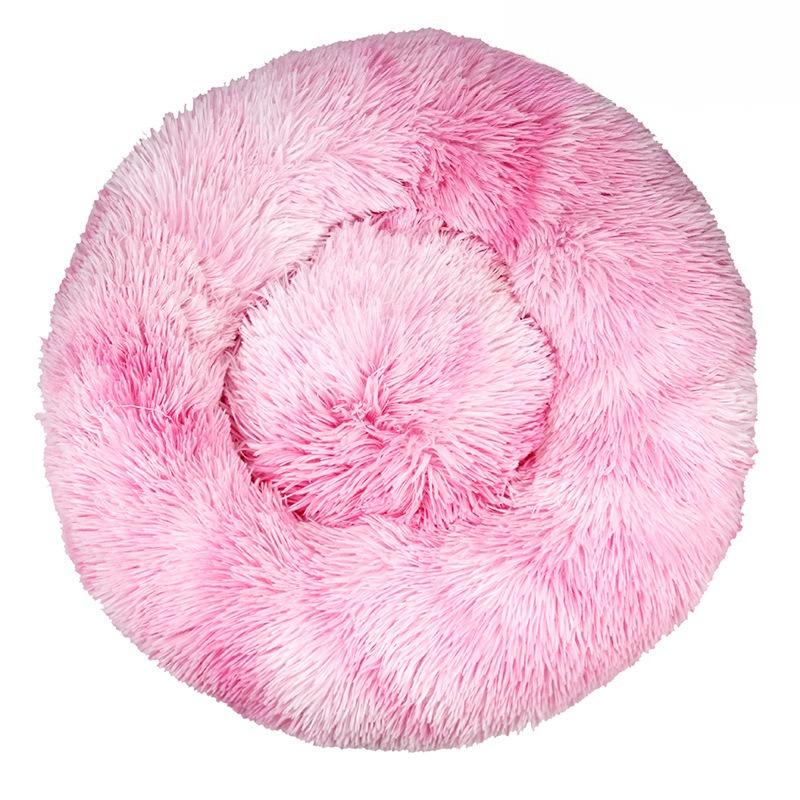 40-100cm Rundes Haustierbett für Großes Hundebett Superweiches Katzenbett Langplüsch-Hundehaus für Mittleres Hundehaus Winter Warm Schlafen