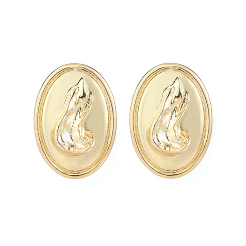 Invisible Collage FRAMED MATIERE EARRING_GOLD