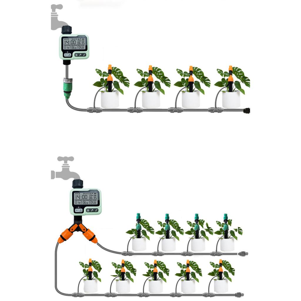 Mini-großer Bildschirm automatischer Timer Bewässerungsgerät für Blumenbewässerung, Garten Balkon Controller, Tropf Sprüh, Intelligente Bewässerung