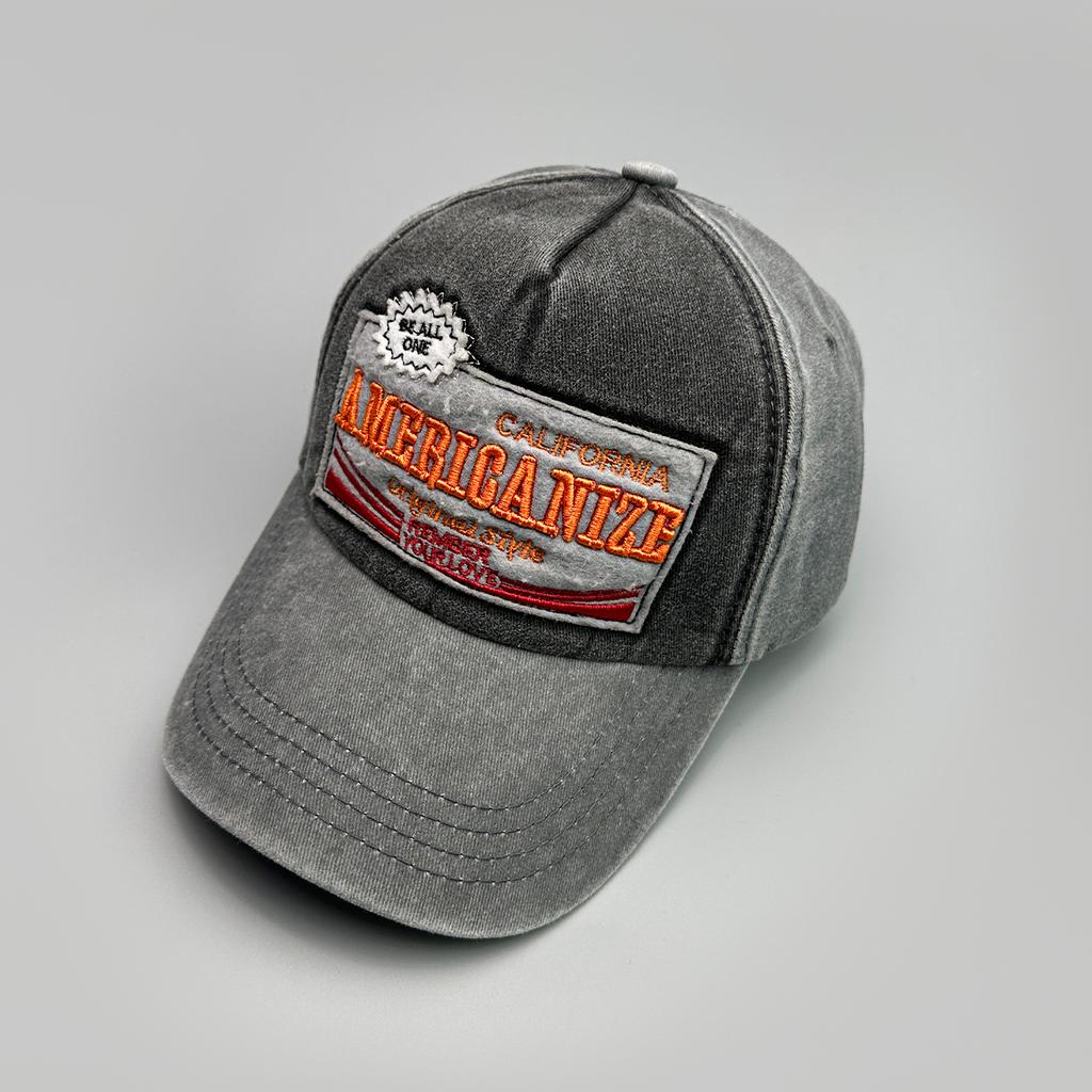 American Vintage Letter Embroidery Baseball Hats New Unisex Sunshade Color Block Versatile Personal Fashion Street Peaked Caps