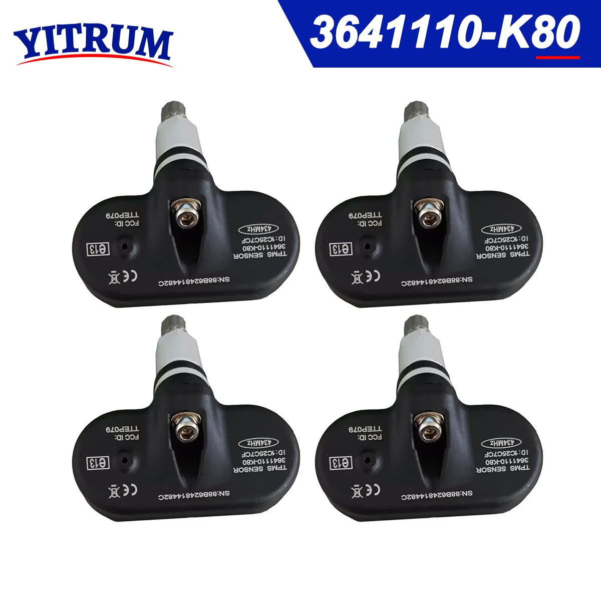 

3641110-K80 For Great Wall Voleex C20R M2 Wingle Steed 6 Haval H5 TPMS Tire Pressure Sensor 3641110K80 4 pieces