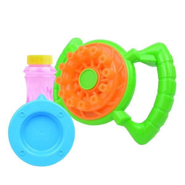 Buy Steering Wheel Shape Bubble Machine 12Hole Electric Bubble Machine Small Fan Toy(Green) at