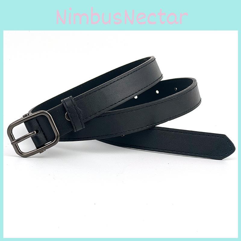 Womens Simple Pu Leather Waist Belt With Alloy Buckle For Office And Casual Styles