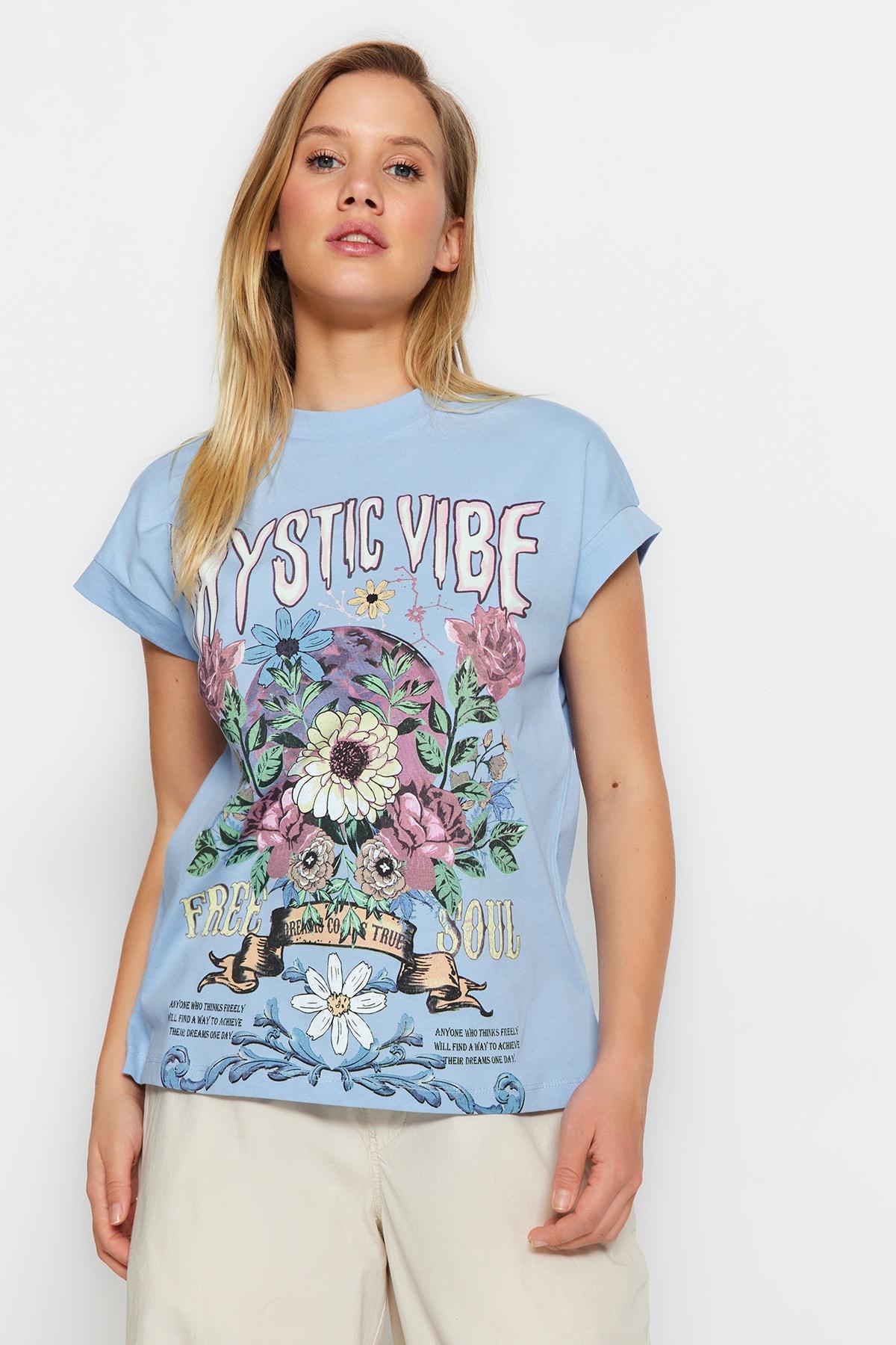 

Футболка - Синий - Полуприлегающий