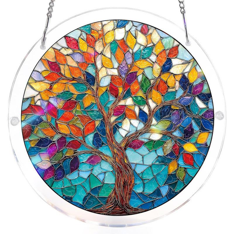 Acryl-Sonnenfänger Fenster-&Garten-Hänge-Sonnenfänger Regenbogen Innenfenster-Dekoration für Wohnzimmer Schlafzimmer Bunte Acryl-Puzzles Sonnenfänger