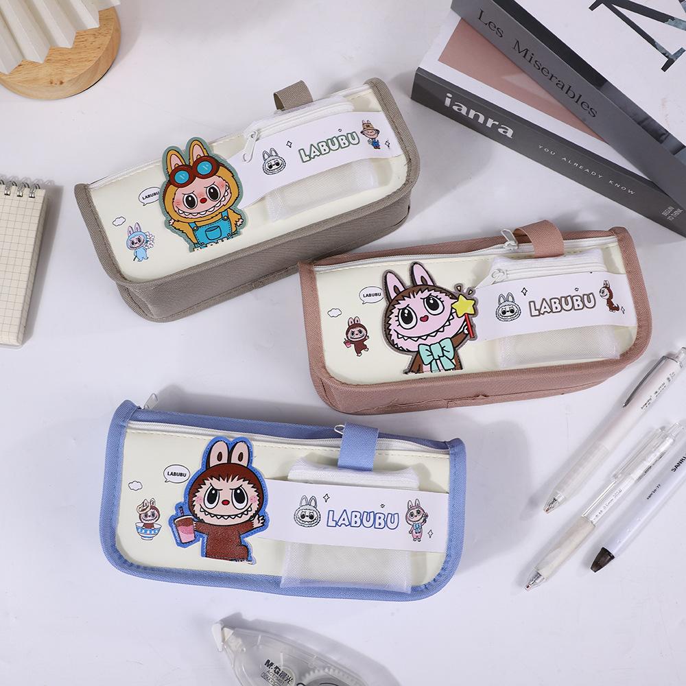 New pencil case large capacity high value cartoon stationery bag ins style primary school student pencil case