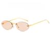 Cat Eye Sun Glasses Female Outdoor Shopping Shades Rimless Driving Eyewear Glasses Retro Oval Sun Glasses Shades UV400