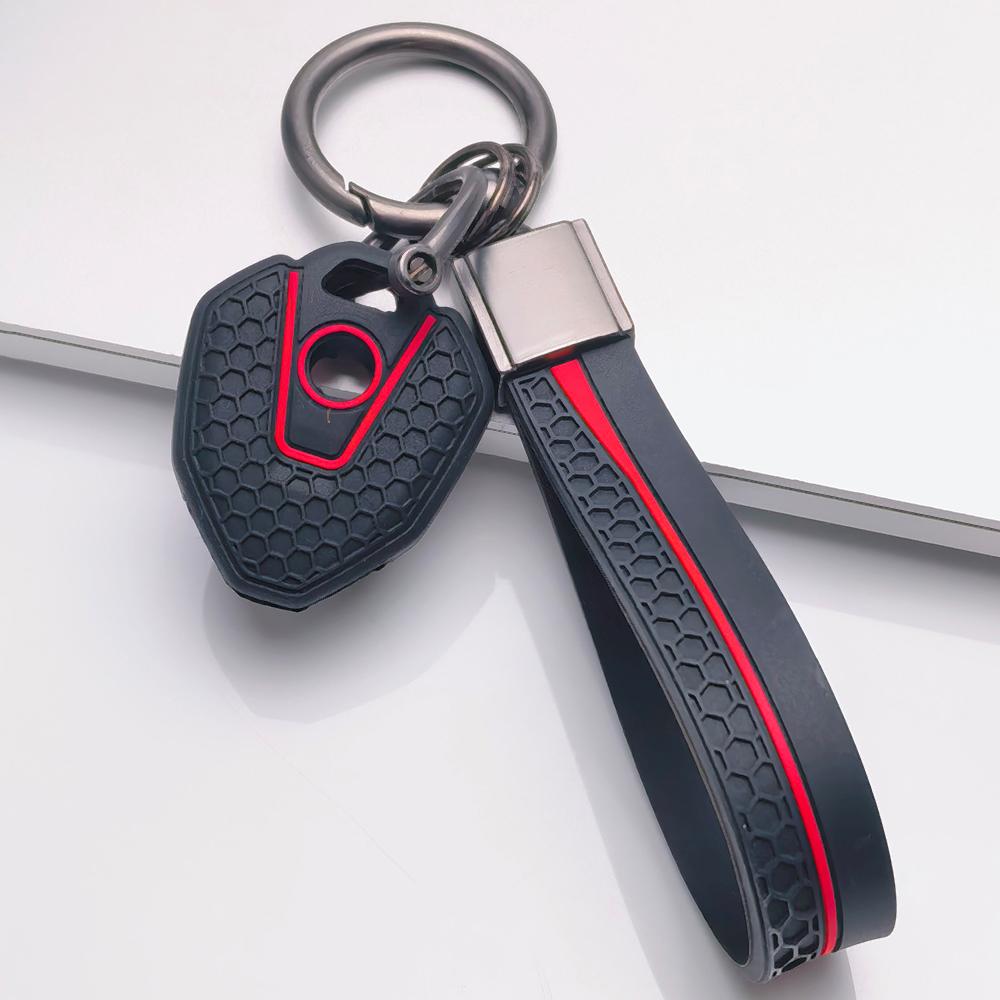 Soft Silicone Moto Key Fob Case for CFMOTO 450MT Mt450 400NK 650NK 800NK 700MT 700CLX 800MT 650MT 250SR 300SR with Keychain Scooter Key Fob Protector