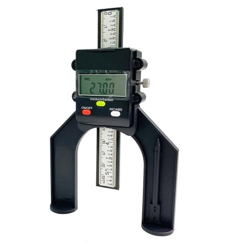 HFS (R) Digital Height Gauge, Digital Depth Gauge, Digital Depth Height Gauge, 0-80mm, Router Bit Gauge, Height Gauge, Woodworking Tool